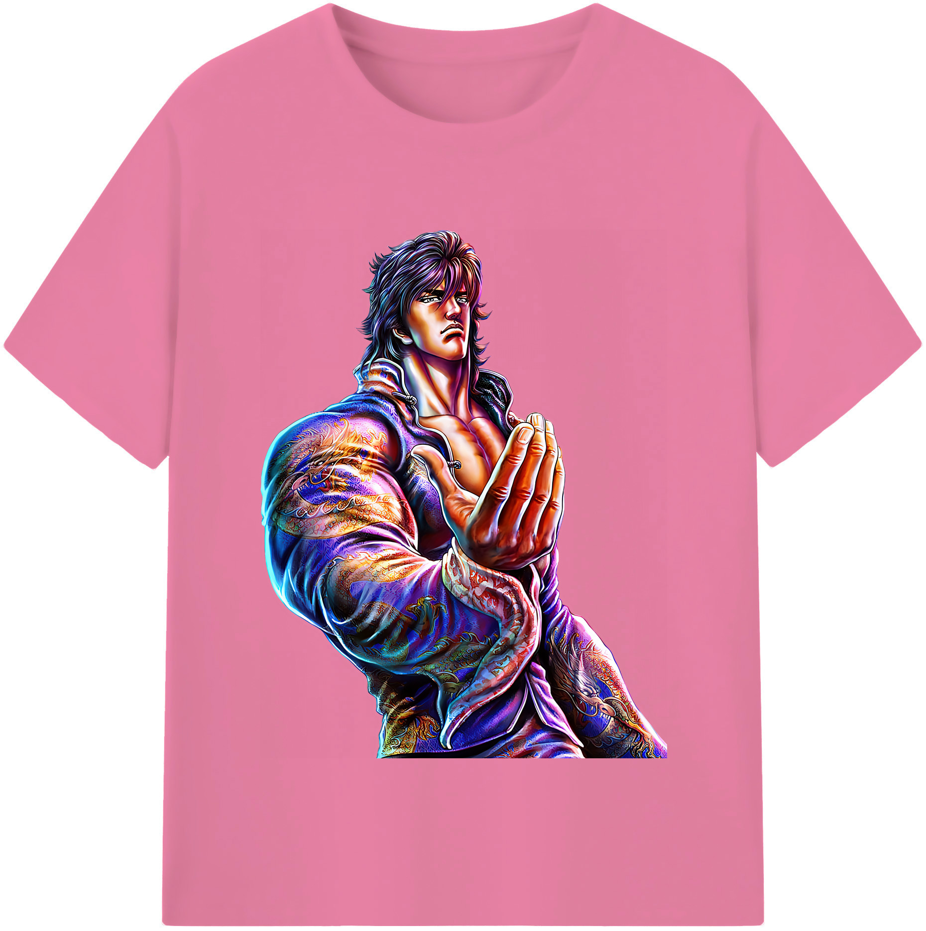 （画像用） 北斗の拳 Fist of the North Star 綿100％半袖Tシャツ（フロントプリント）
